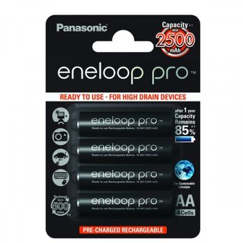 Panasonic Eneloop Pro Bk-3hcce/4be 2500mah Blister 4uds., 1,2v, 2500mah, Nimh