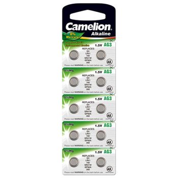 Camelion Pila De Botón Lr41 Blister 10uds., 1,5v, Alkaline