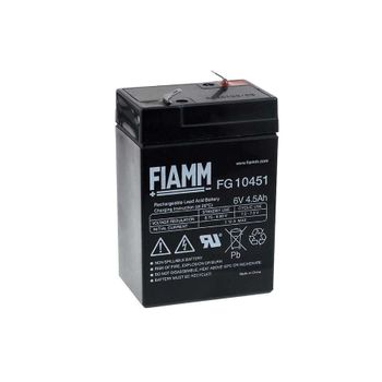 Fiamm Recambio De Batería Para Peg Perego Polaris Sportsman 400 Smoby Diamec Sportsmann 400  6v 4 5ah, 6v, 4500mah/27wh, Lead-acid, Recargable