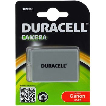 Duracell Batería Para Canon Eos 600d, 7,4v, 1020mah/7,5wh, Li-ion, Recargable