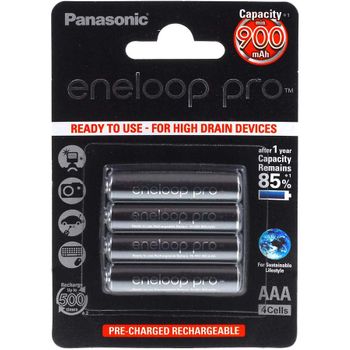 Panasonic Eneloop Pro Pila Recarg. Aaa - Blister 4uds.  (bk-4hcce/4be), 4x 1,2v, 930mah, Nimh