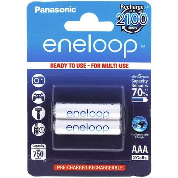 Panasonic Eneloop Pila Recarg. Aaa Blister 2uds. (bk-4mcce/2be), 2x 1,2v, 750mah, Nimh