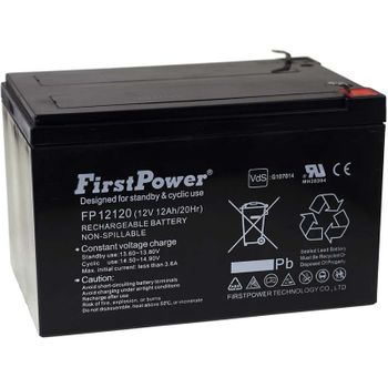 Firstpower Batería De Gel Fp12120 12ah 12v Vds, 12v, 12ah/144wh, Lead-acid, Recargable