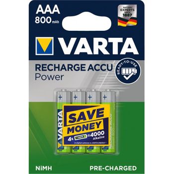 Pilas recargables Varta Pack 4 AA HR6