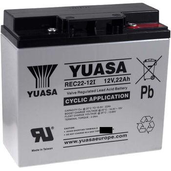 Yuasa Batería De Reemplazo Para Panasonic Lc-x1220p / Varta 519901 12v 22ah Cíclica, 12v, 22ah/264wh, Lead-acid, Recargable