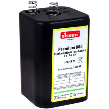 Original Nissen Premium 800 Pila 4r25 6v-block, 6v, 7900mah/47wh, Zink-kohle