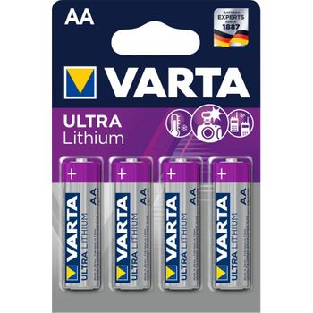 Varta Ultra Lithium Aa Mignon Pila Blister 4uds., 1,5v, Lithium