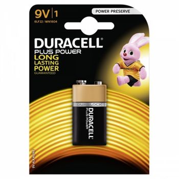 Pila Duracell Plus Power Modelo Pp3 9v-block Blister, 9v, Alkaline