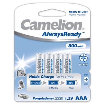 Cargador + 4 Pilas C Camelion Recargables De 2500mah CAMELION