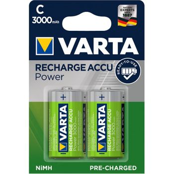 Varta Pila Recargable Ready To Use 56714 Baby C Lr14 Hr14 3000mah Nimh Blister 2uds., 1,2v, 3000mah/3,6wh, Nimh