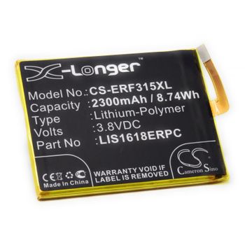 Batería Para Smartphone Sony Modelo Lis1618erpc, 3,8v, 2300mah/8,7wh, Li-polymer, Recargable