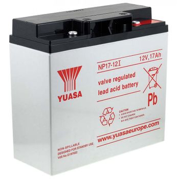 Yuasa Batería Plomo Np17-12i Vds Compatible Con Hawker Enersys Genesis Np18-12r, 12v, 17ah/204wh, Lead-acid, Recargable