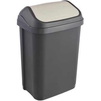 Cubo De Basura Con Tapa Basculante Plástico Keeeper Swantje 10l Grafito