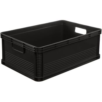 Caja De Almacenaje, Plástico, Gris Grafito, 45 L