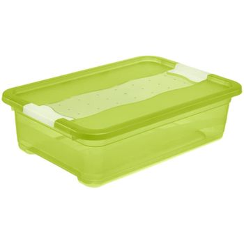 Cubo De Almacenaje Con Tapa Plástico Keeeper Cornelia 28l Verde