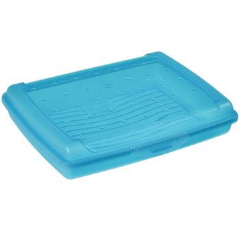 Fiambreara Tuppers Mini Plástico Keeeper Luca 17 X 13 X 3,5 Cm Azul.