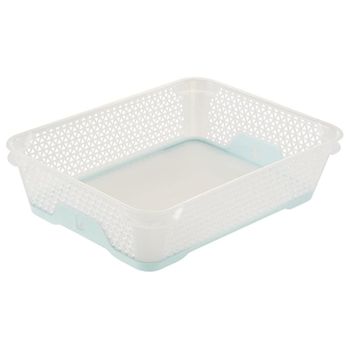 Cesta Antideslizante Keeeper Jonas Din A5 26,5x20x7cm Transparente/azul