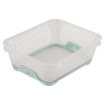 TATAY Baobab - Set de 2 Cajas Organizadoras 15L con Tapa en Plástico PP05.  Blanco Pergamon