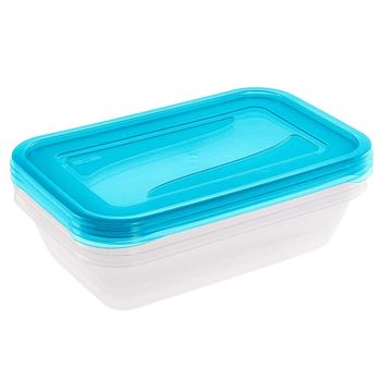 Tupper De Plástico Hermético Rectangular. Tartera Para Comida Reutilizable  Con Tapa, Apto con Ofertas en Carrefour