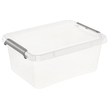 Caja De Almacenamiento/clipbox Keeeper Lara, Tapa Con Clip Para Cerrar