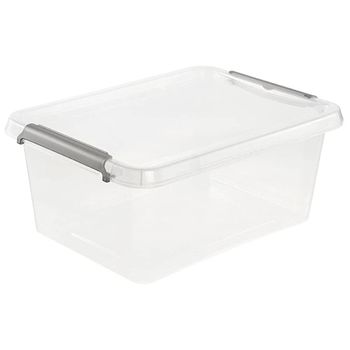 Caja De Almacenamiento Keeeper Lara 12,5 L Tapa Con Clip Para Cerrar