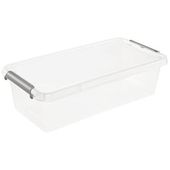 Caja De Almacenamiento Keeeper Lara, 5,75 L, Tapa Con Clip Para Cerrar