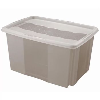 Caja De Almacenaje Keeeper Emil&emilia 45 L, 55,5x40x30 Cm Urban Grey