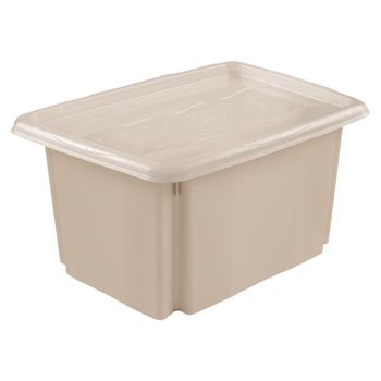 Caja De Almacenaje, Capacidad 45 Litros, 55,5x40x30, Crema, Colección Emil&emilia