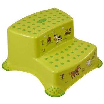 Taburete-escalera Keeeper Igor Funny Farm 2 Peldaños 40x37x21 Cm Verde