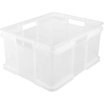 Caja Almacenaje Robusca Plástico Keeeper Bruno 52x43x28cm 54 L Transp.