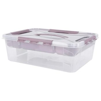 Caja De Almacenaje De 10 L, Tapa Con Asa, 39x29x12,4, Colección Hubert