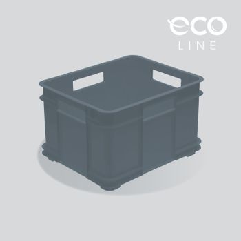 Caja De Almacenaje Eurobox Xl, Plástico Eco (pp), 43 X 35 X 24 cm, 28 L, Gris