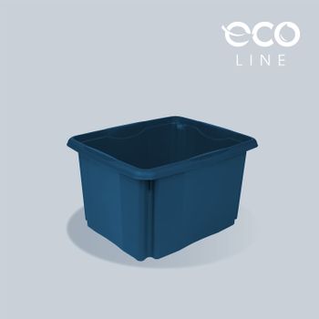 Caja Almacenaje Eco Apilable Plástico Keeeper Emil 41x34,5x22cm Azul