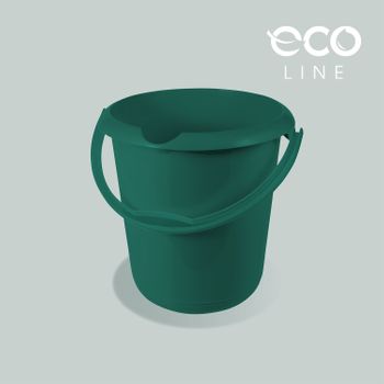 Cubo Polivalente Eco Con Escala Medidora Plástico Keeeper Mika 10l Verde