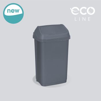 Cubo De Basura Con Tapa Basculante Plástico Eco Keeeper Swantje 25l Gris