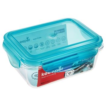 Caja Para Alimentos Frescos, 14 X 11 X 6,6 Cm, 0,45 L, Tino Tritan, Azul