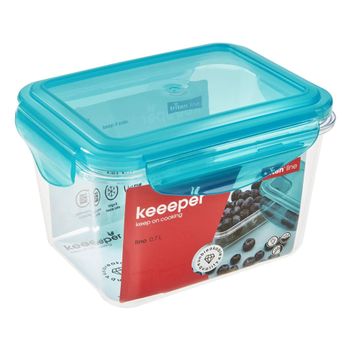 Caja Para Alimentos Frescos, 14 X 11 X 9 Cm, 0,7 L, Tino Tritan, Azul