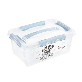 Caja De Almacenamiento Mickey Plástico Keeeper 29 X 19 X 12,4, Azul