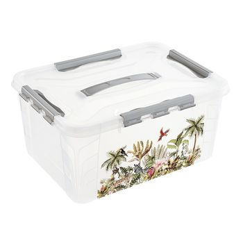 Caja De Almacenamiento Plástico Keeeper H 39 X 29 X 18, Gris