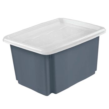 2 Cajas De Almacenamiento Plástico Keeeper Lotta 19,5x14x10 Cm Gris con  Ofertas en Carrefour