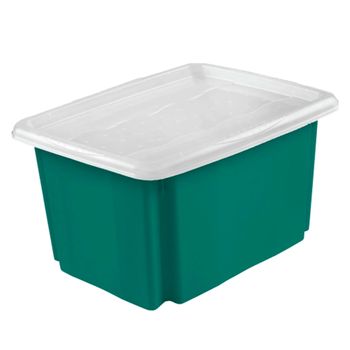 Caja De Almacenaje, Capacidad 24 Litros, 41,5x35,5x22, Eco Verde, Colección Emil&emilia