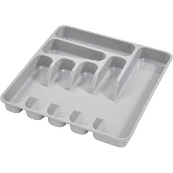 Bandeja Organizadora Para Cubiertos 39,5 X 37 X 5, Gris Nórdico