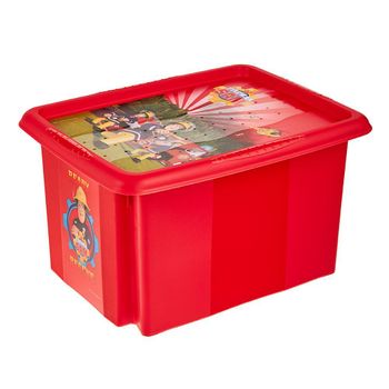 Caja De Almacenamiento Fireman Sam 38 X 28,5 X 20,5, Rojo Cereza