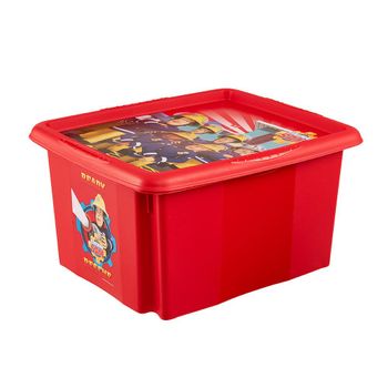 Caja De Almacenamiento Fireman Sam 42,5 X 35,5 X 22,5, Rojo Cereza