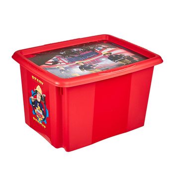 Caja De Almacenamiento Fireman Sam 45 X 35 X 27, Rojo Cereza Keeeper