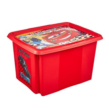 Caja De Almacenamiento Cars 45 X 35 X 27, Rojo Cereza Keeeper