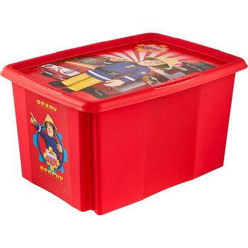 Caja De Almacenamiento Fireman Sam 55,5 X 40 X 30, Rojo Cereza