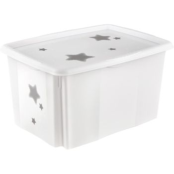 PLASTIC FORTE, Caja de almacenamiento, BLANCO, 60 litros, sin ruedas