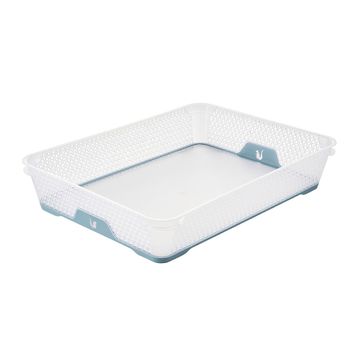 Caja De Almacenamiento 36x26,5x7, Azul Nórdico Keeeper