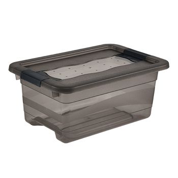 Caja De Almacenamiento 29,5 X 19,5 X 12,5, Gris Translúcido